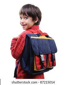 School Boy With Backpack