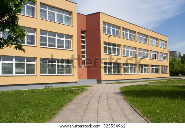School building.\
Exterior view of school.
