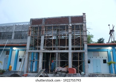 A School Building Which Is Still Under Construction.