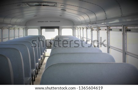 school bus interior background