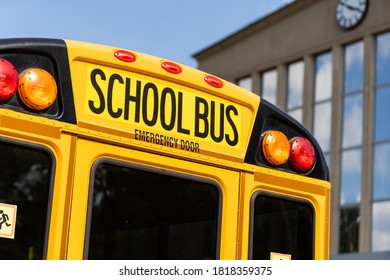 School Bus Lettering School Bus Sign Stock Photo 1809342472 