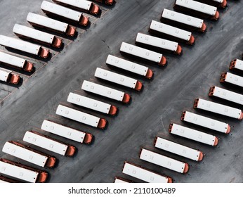 School Buses Parked In A Row