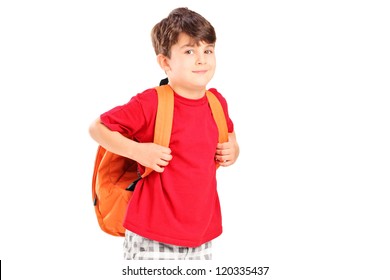 kid wearing backpack