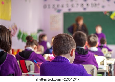 School Children Are Participating Actively In Class.