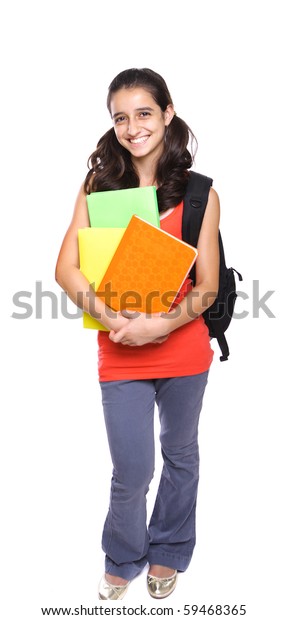 girl holding backpack