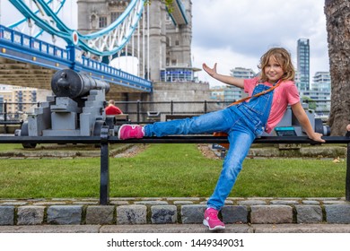 School Girl Near The Tower Bridge In London