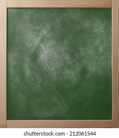 School Greenboard In Wooden Frame.