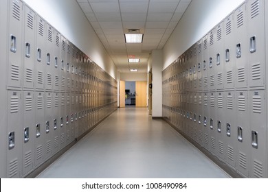 School hallway with lockers - Powered by Shutterstock