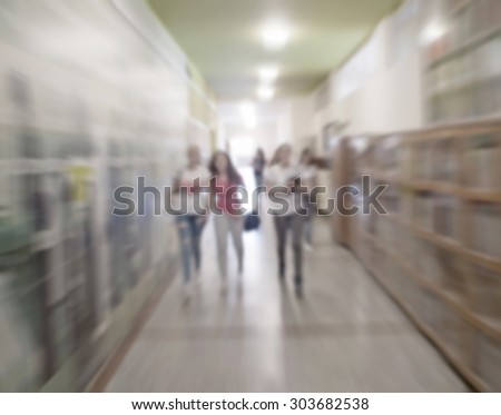 School Hallway-blurred