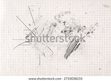 school homework on math notebook background and texture