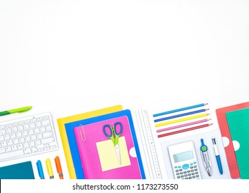 school items header background on white