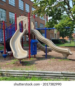 School Jungle Gym Playground With Slide 