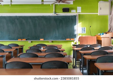 School lecture classroom without students and teacher. - Powered by Shutterstock