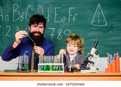 School Lesson. Chemical Experiment. Difficult Focus And Complete School Tasks. Symptoms Of ADHD At School. Perseverance Pays Off. Attention Deficit Hyperactivity Disorder. Teacher Child Test Tubes.