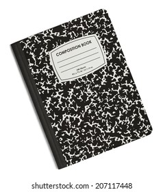 School Notebook With Copy Space Isolated on a White Background.