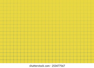 School notebook grid background texture - yellow. Sticky notes style