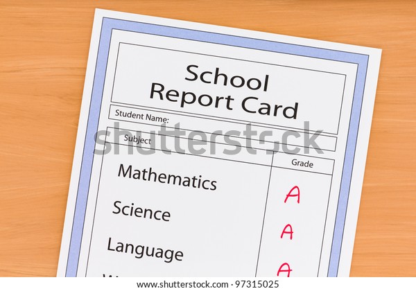 School Report Card\
showing all A Grades
