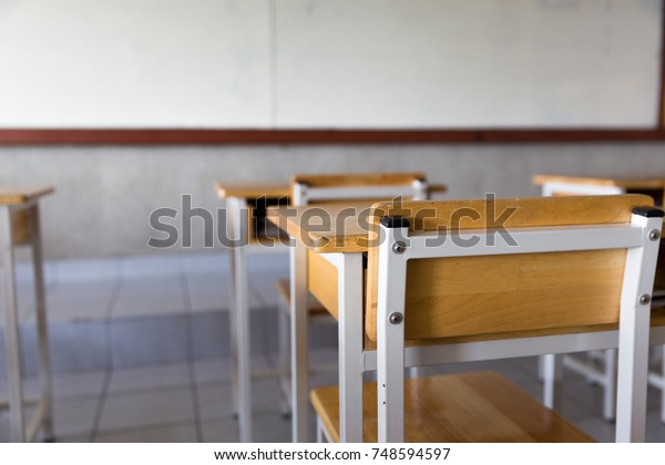 School Room Tables Chairs White Boarda Stock Photo Edit Now