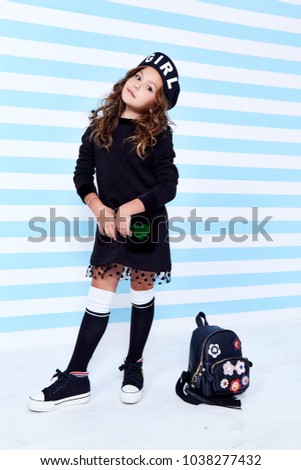 School Small Baby Girl Dress Schoolgirl Stock Photo Edit Now