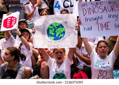 School Students Protest For Climate Action At School Strike For Climate In Sydney, NSW, Australia On 30 November 2018