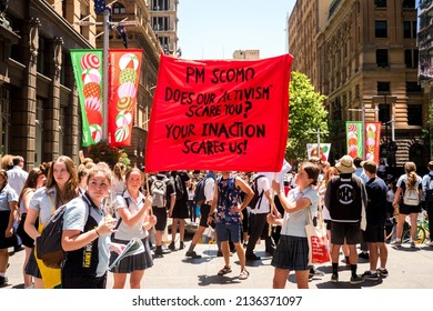 School Students Protest For Climate Action At School Strike For Climate In Sydney, NSW, Australia On 30 November 2018