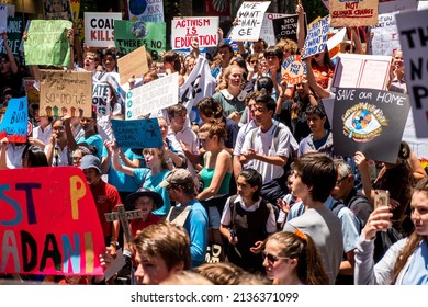 School Students Protest For Climate Action At School Strike For Climate In Sydney, NSW, Australia On 30 November 2018