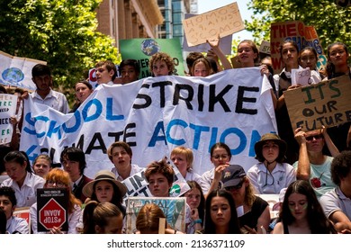 School Students Protest For Climate Action At School Strike For Climate In Sydney, NSW, Australia On 30 November 2018