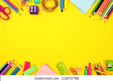 School supplies border Images, Stock Photos & Vectors | Shutterstock