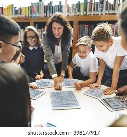 School Teacher Teaching Students Learning Concept