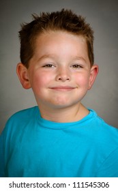 School Yearbook Concept With Portrait Of Young Child