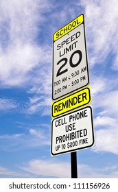 School Zone Reminder Sign