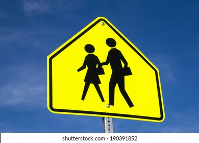 The School Zone Sign.