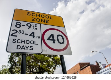 School Zone Speed Limit Sing