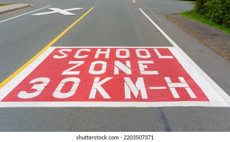 School Zone Speed Reminder On Street