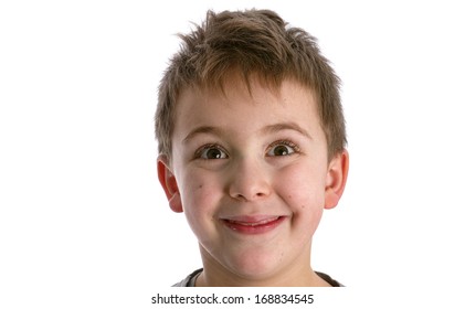 Schoolboy making faces