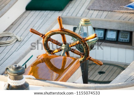 Schooner Helm and Wheel