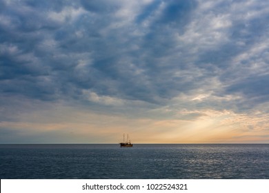 Schooner In The Open Sea