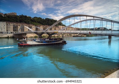 Schuman Bridge On The Saône / Lyon / France