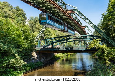 The Schwebahn Floating Tram In Wuppertal