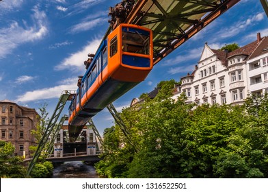 The Schwebahn Floating Tram In Wuppertal