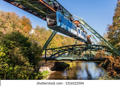 The Schwebahn Floating Tram In Wuppertal