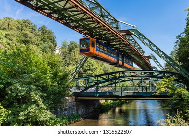 The Schwebahn Floating Tram In Wuppertal