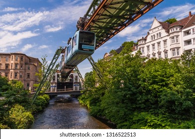 The Schwebahn Floating Tram In Wuppertal