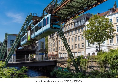 The Schwebahn Floating Tram In Wuppertal