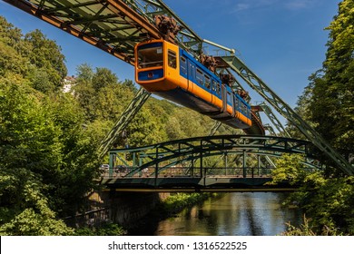 The Schwebahn Floating Tram In Wuppertal