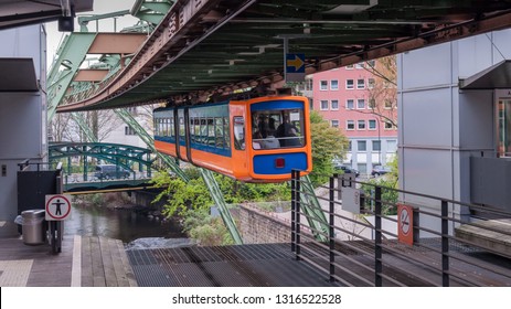 The Schwebahn Floating Tram In Wuppertal