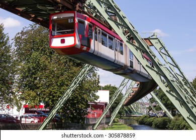 Schwebebahn Train In Wuppertal Germany