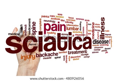 Sciatica word cloud concept