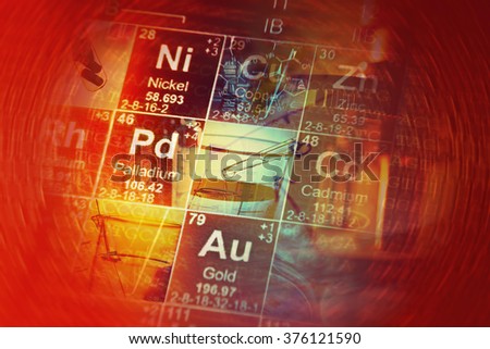 Science background with chemical elements.