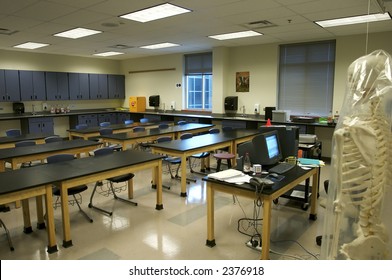 Science Classroom At A Middle School